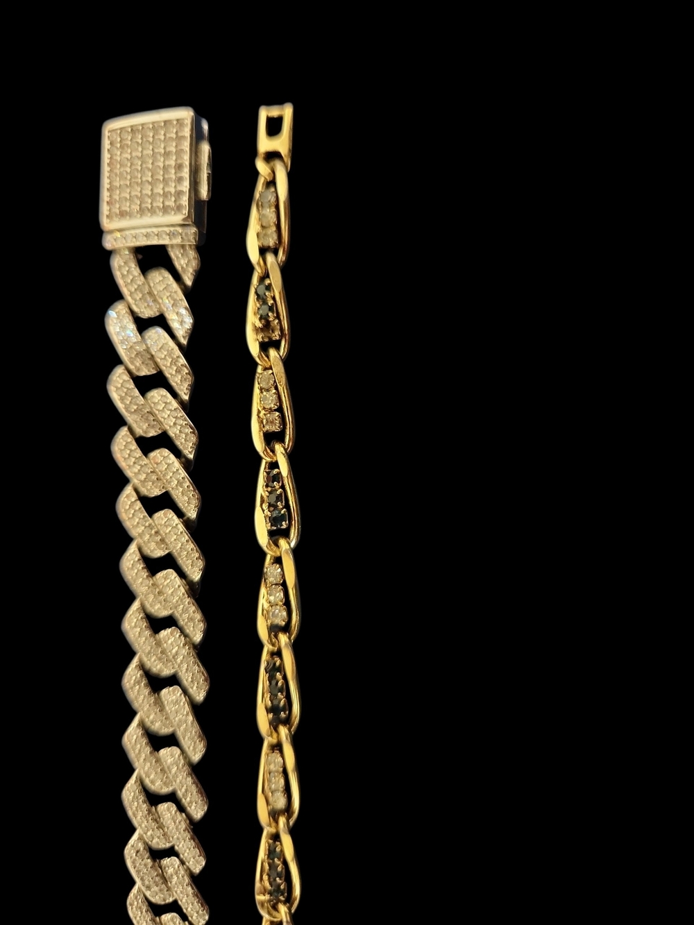 S925 Sterling Silver Moissanite Bracelet With A 10k Gold Bracelet - Picture 3 of 8